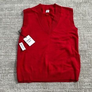 NWT Aritzia red Winston knit vest Sunday Best